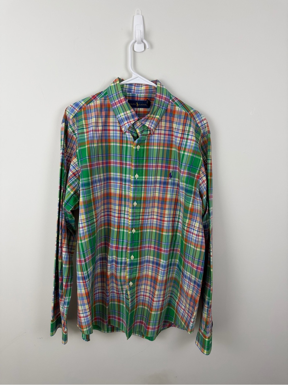 Ralph Lauren Green Multicolor Plaid Button-Down Shirt